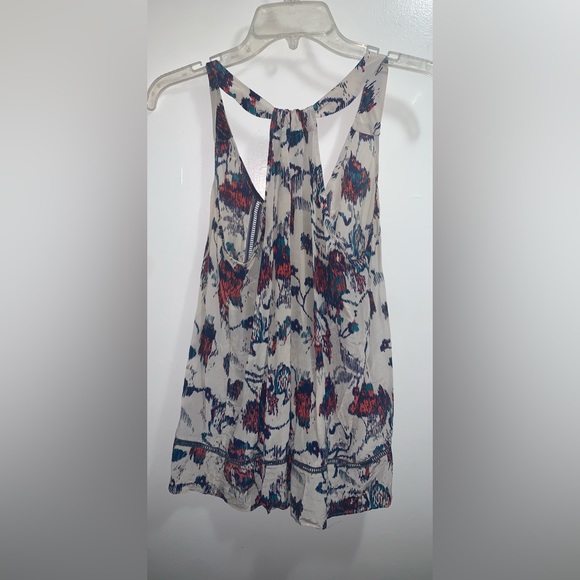 Waverly Silk Geometric Pattern Racerback Tank Size S - Picture 4 of 7